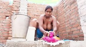 Outdoor bath time with a busty Indian housewife 2 min 20 sec