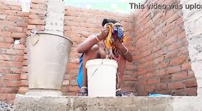 Outdoor bath time with a busty Indian housewife 2 min 50 sec